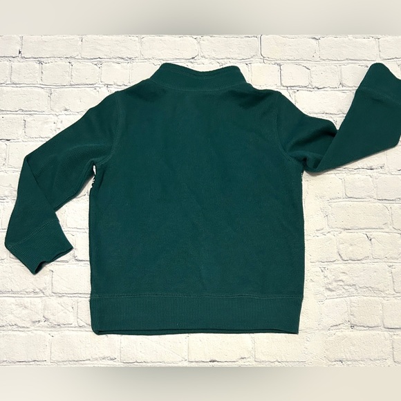 Boys Green Dinosaur Christmas Quarter Zip Knitting Sweater (VGUC - Size 4) - Picture 3 of 5